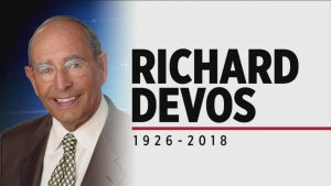 Richard DeVos, the co-founder of Amway, died Thursday 9-6-2018